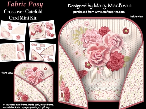 Fabric Posy - Crossover Gatefold Card Mini Kit