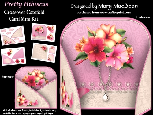 Pretty Hibiscus - Crossover Gatefold Card Mini Kit