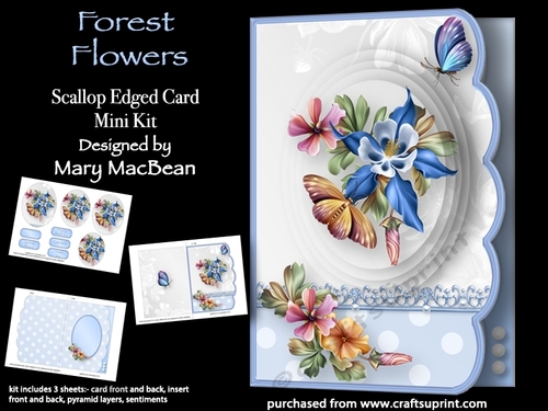Forest Flowers - Scallop Edged Card Mini Kit