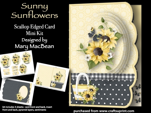 Sunny Sunflowers - Scallop Edged Card Mini Kit