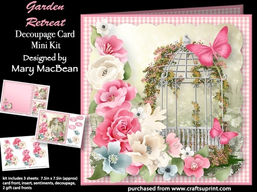 Garden Retreat - Decoupage Card Mini Kit