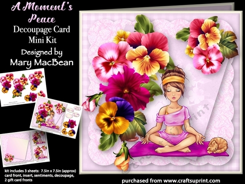 A Moments Peace - Decoupage Card Mini Kit