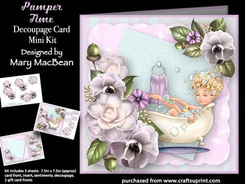 Pamper Time - Decoupage Card Mini Kit