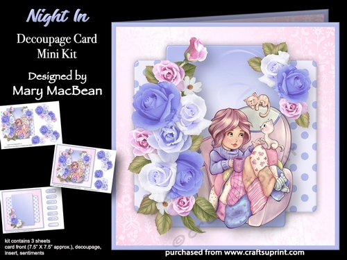 Night In - Decoupage Card Mini Kit