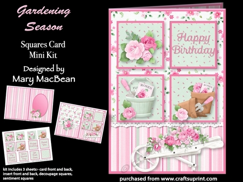 Gardening Season - Squares Card Mini Kit