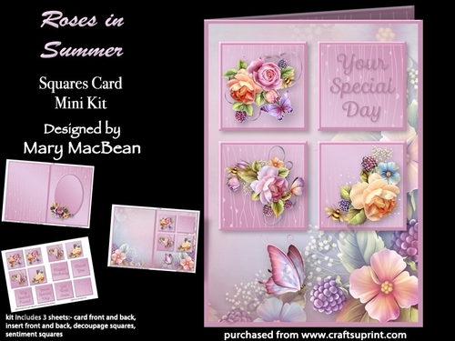 Roses in Summer - Squares Card Mini Kit