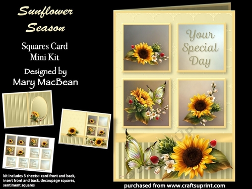 Sunflower Season - Squares Card Mini Kit