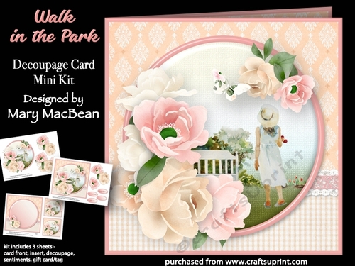 Walk in the Park - Decoupage Card Mini Kit