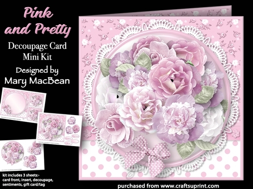 Pink and Pretty - Decoupage Card Mini Kit