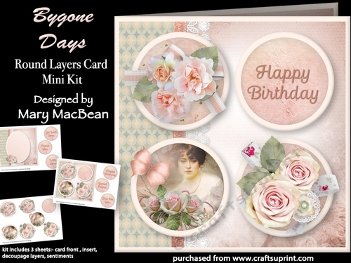 Bygone Days - Round Layers Card Mini Kit