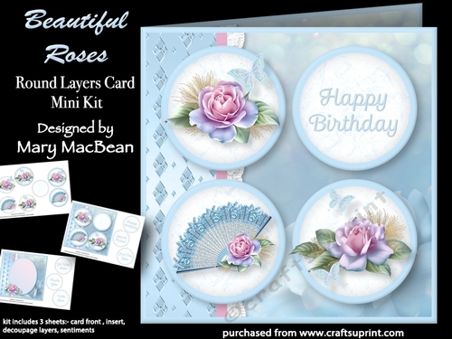 Beautiful Roses - Round Layers Card Mini Kit