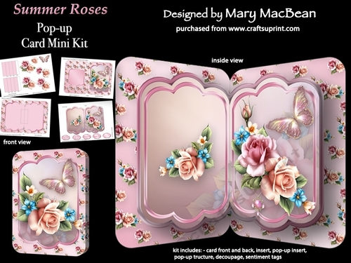 Summer Roses - Pop-up Card Mini Kit