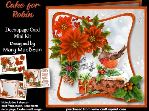 Cake for Robin - Decoupage Card Mini Kit