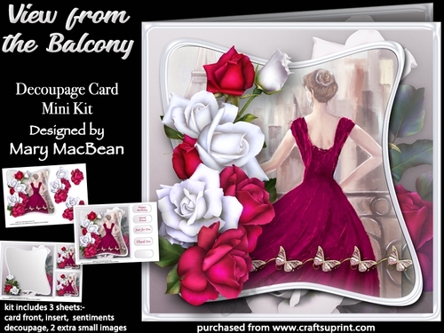 View from the Balcony - Decoupage Card Mini Kit