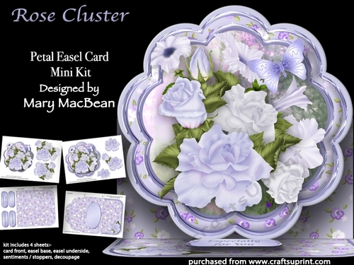 Rose Cluster - Petal Easel Card Mini Kit