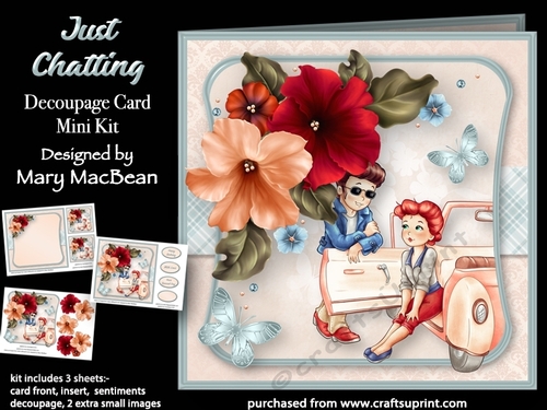 Just Chatting - Decoupage Card Mini Kit