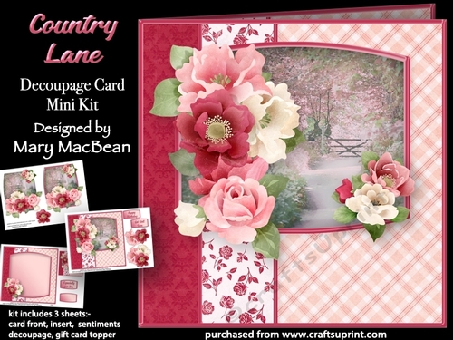 Country Lane - Decoupage Card Mini Kit