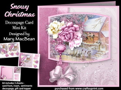 Snowy Christmas - Decoupage Card Mini Kit