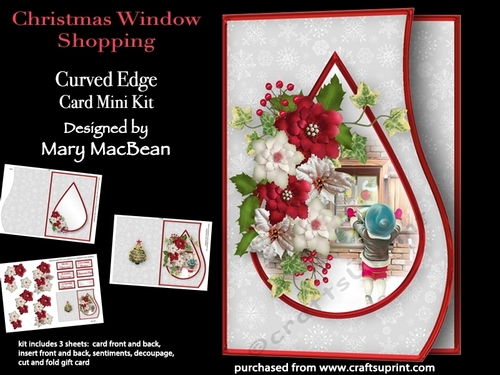 Christmas Window Shopping - Curved Edge Card Mini Kit
