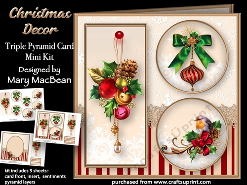 Christmas Decor - Triple Pyramid Card Mini Kit