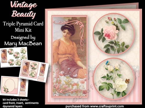 Vintage Beauty - Triple Pyramid Card Mini Kit