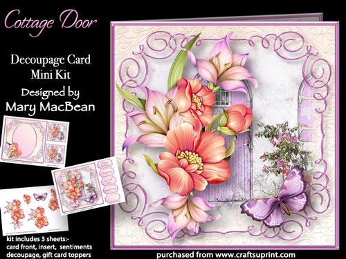 Cottage Door - Decoupage Card Mini Kit