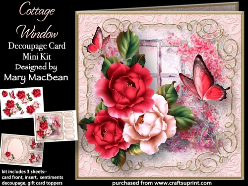 Cottage Door - Decoupage Card Mini Kit