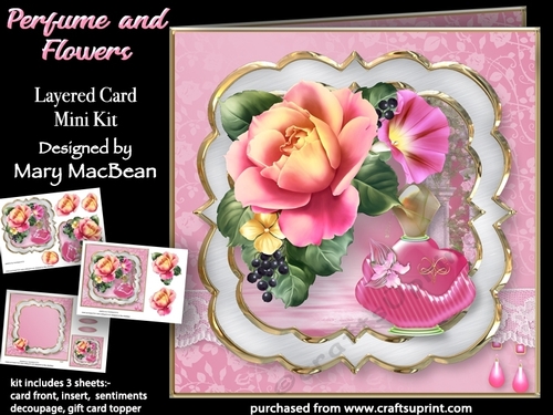 Perfume and Flowers - Layered Card Mini Kit