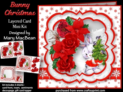 Bunny Christmas - Layered Card Mini Kit