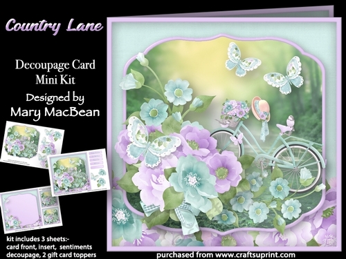 Country Lane - Decoupage Card Mini Kit