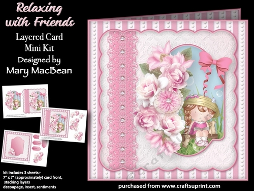 Relaxing with Friends - Layered Card Mini Kit