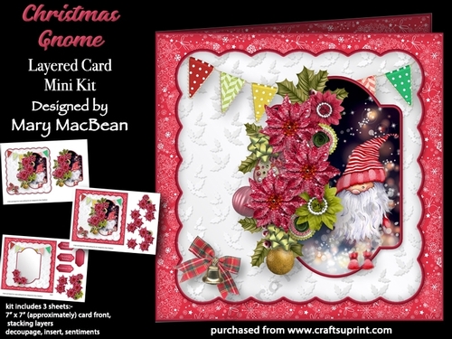 Christmas Gnome - Layered Card Mini Kit