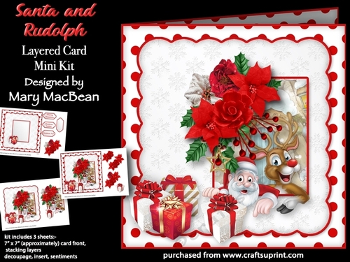 Santa and Rudolph - Layered Card Mini Kit