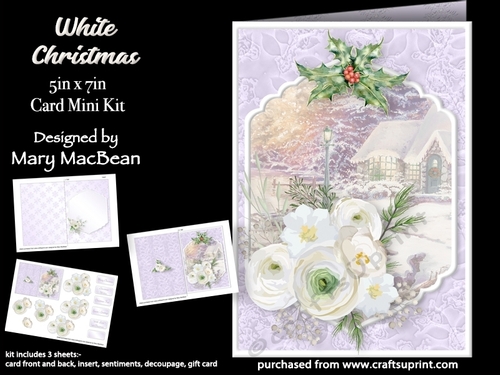 White Christmas - 5in x 7in Card Mini Kit
