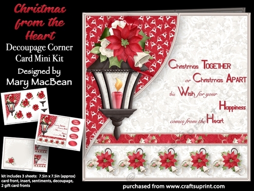 Christmas from the Heart - Decoupage Corner Card Mini Kit