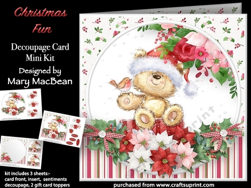 Christmas Fun - Decoupage Card Mini Kit