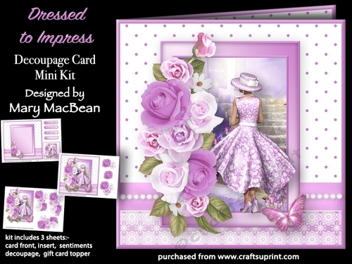 Dressed to Impress - Decoupage Card Mini Kit