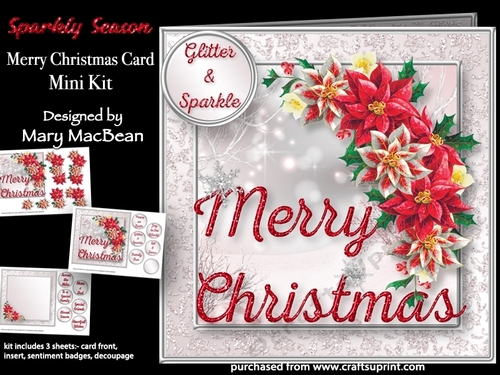 Sparkly Season - Merry Christmas Card Mini Kit