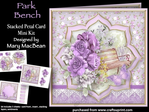 Park Bench - Stacked Petal Card Mini Kit