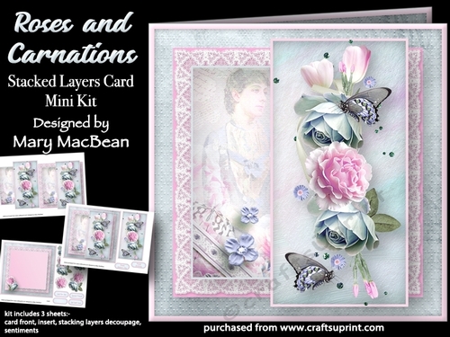Roses and Carnations - Stacked Layers Card Mini Kit