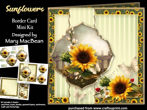 Sunflowers - Border Card Mini Kit