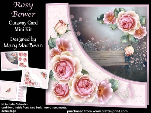 Rosy Bower - Cutaway Card Mini Kit