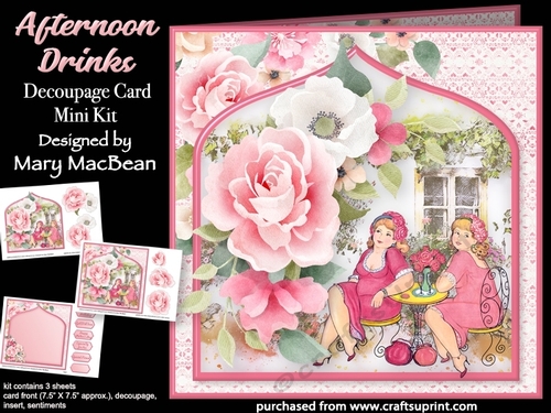 Afternoon Drinks - Decoupage Card Mini Kit