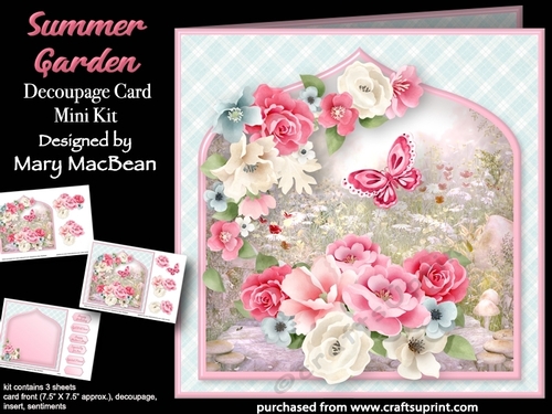 Summer Garden - Decoupage Card Mini Kit