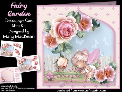 Fairy Garden - Decoupage Card Mini Kit