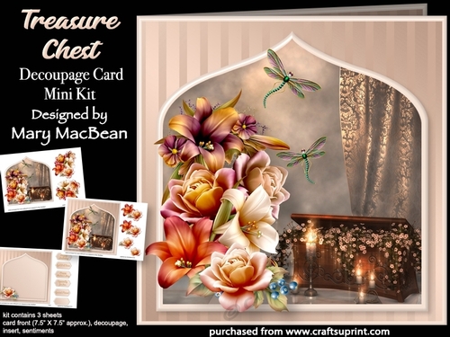 Treasure Chest - Decoupage Card Mini Kit