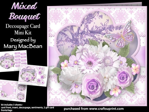 Mixed Bouquet - Decoupage Card Mini Kit