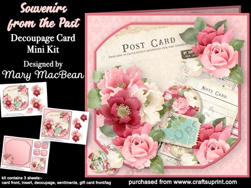 Souvenirs from the Past - Decoupage Card Mini Kit