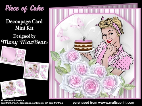 Piece of Cake - Decoupage Card Mini Kit