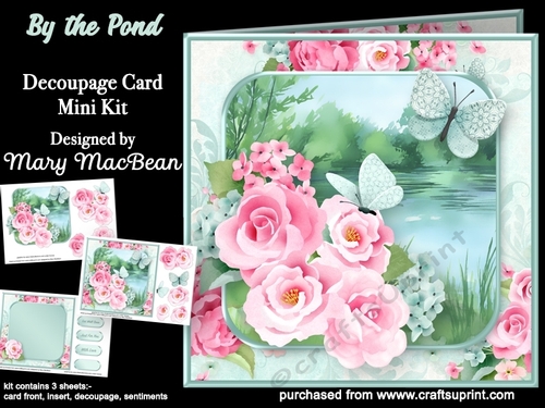 By the Pond - Decoupage Card Mini Kit